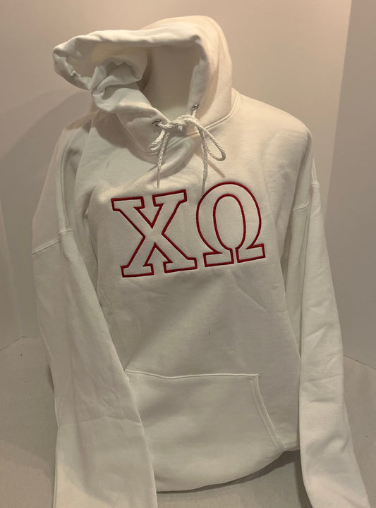 Chi Omega Embroidered Hoodie