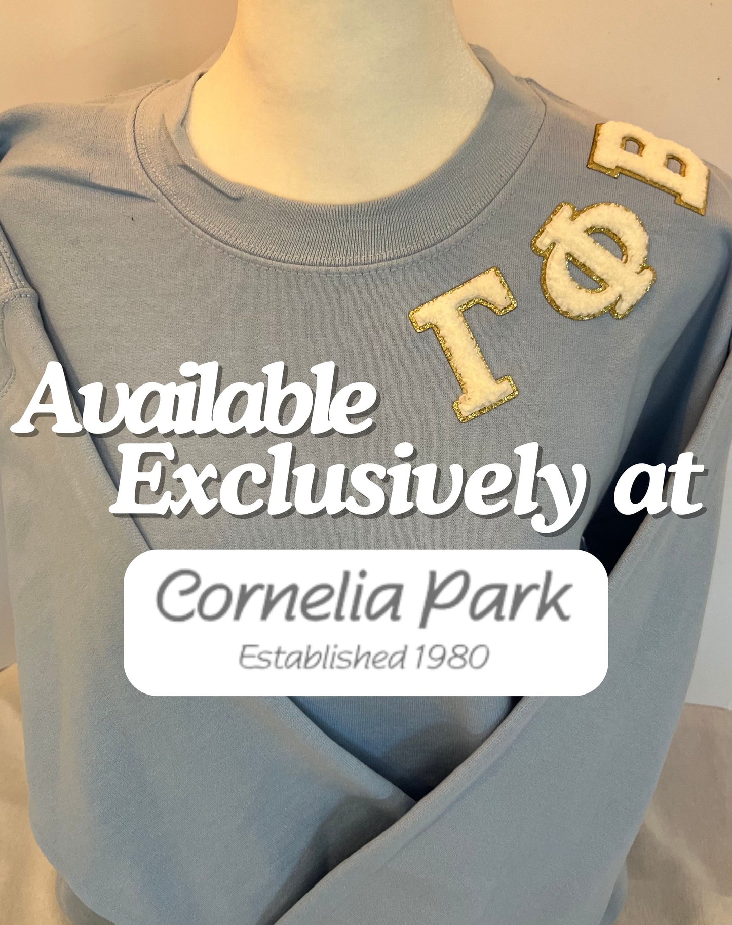 Gamma Phi Beta Chenille Patch Crewneck